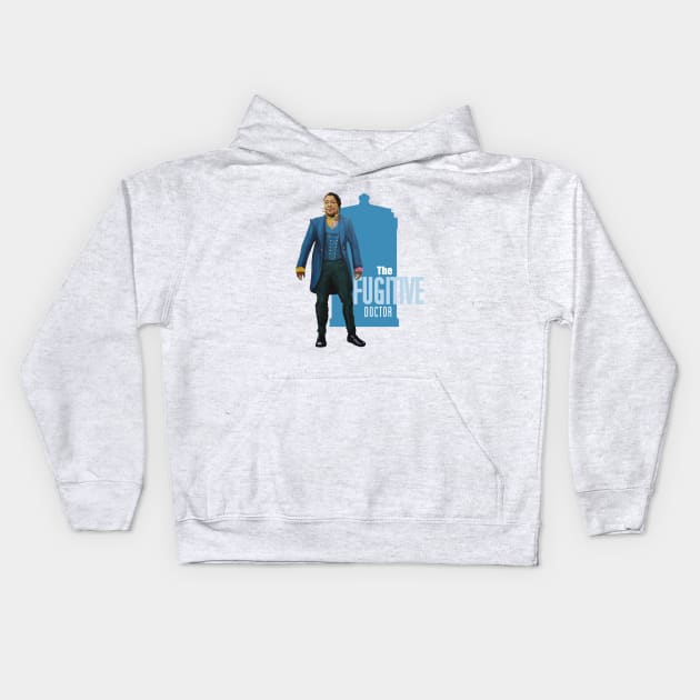 The Fugitive Doctor Kids Hoodie by Kavatar